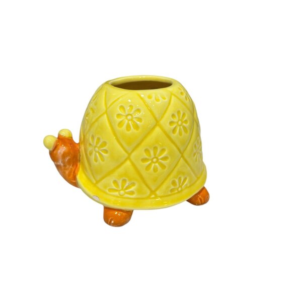 Vintage Otagiri Yellow Turtle Planter - Picture 5 of 15